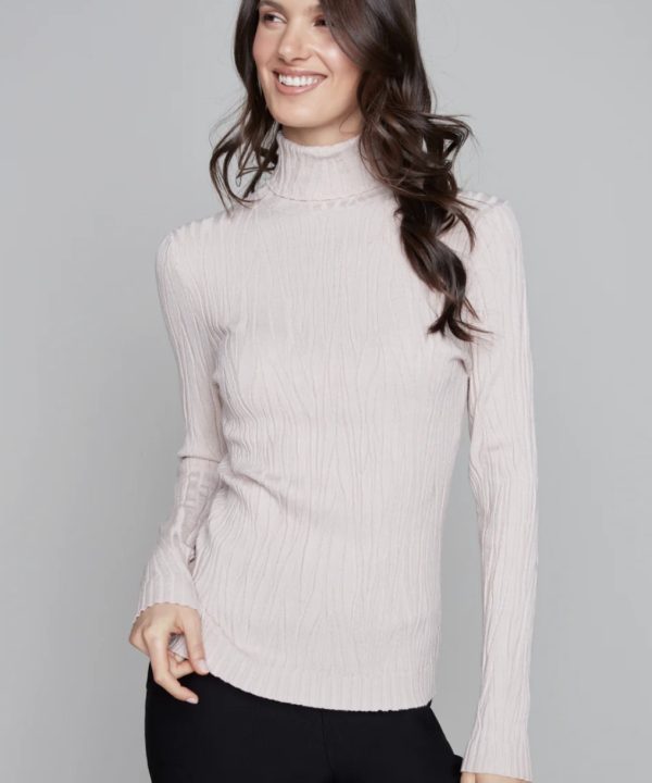 Alternative view of Jacquard Stretch Turtleneck